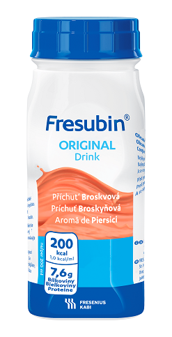 FRESUBIN ORIGINAL DRINK, EasyBottle, piersici, 200 ml x 4 flacoane